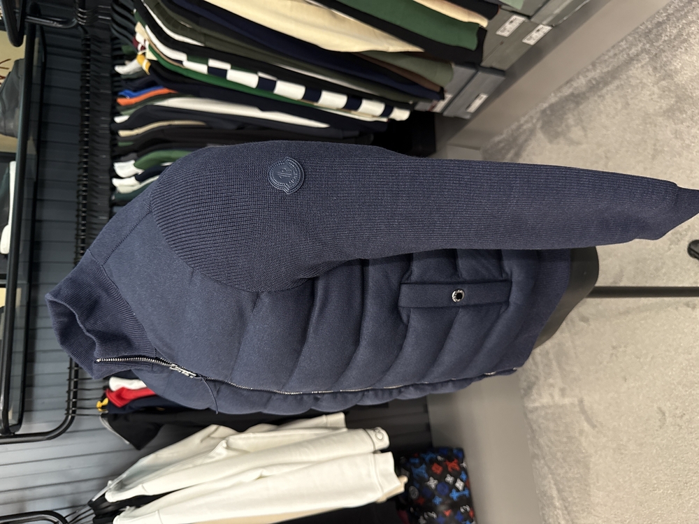 OUTLET ÜRÜNÜ İthal Moncler Kaz Tüyü Triko Mont (4767-Lacivert)
