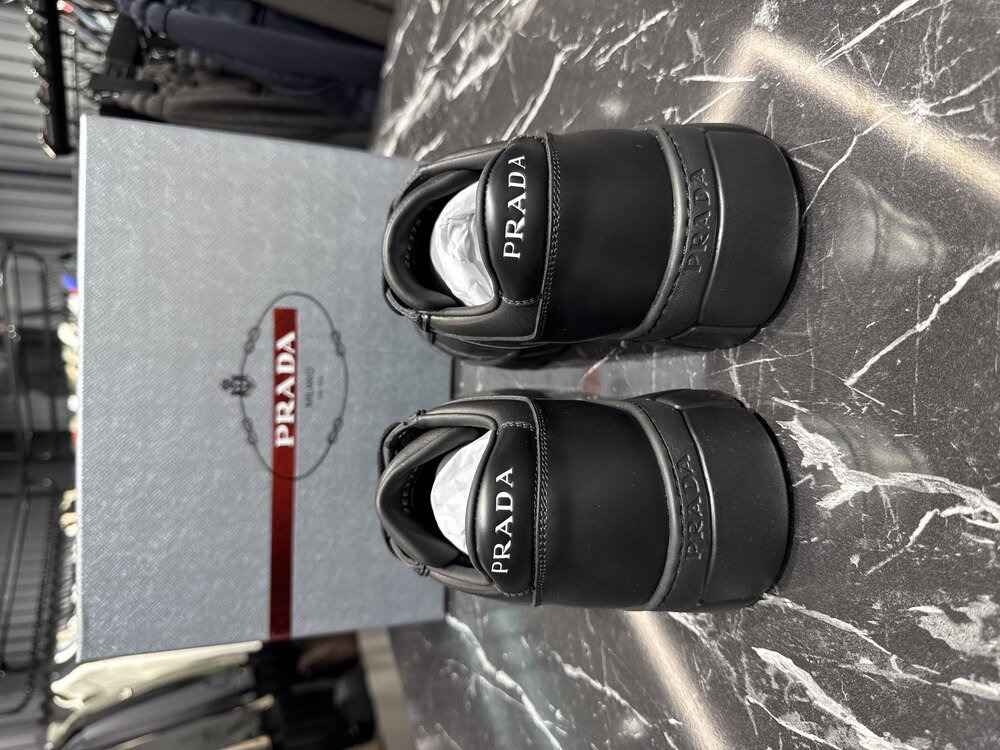Prada Deri Yüksek Taban Sneakers (İTHAL ÜRÜN)