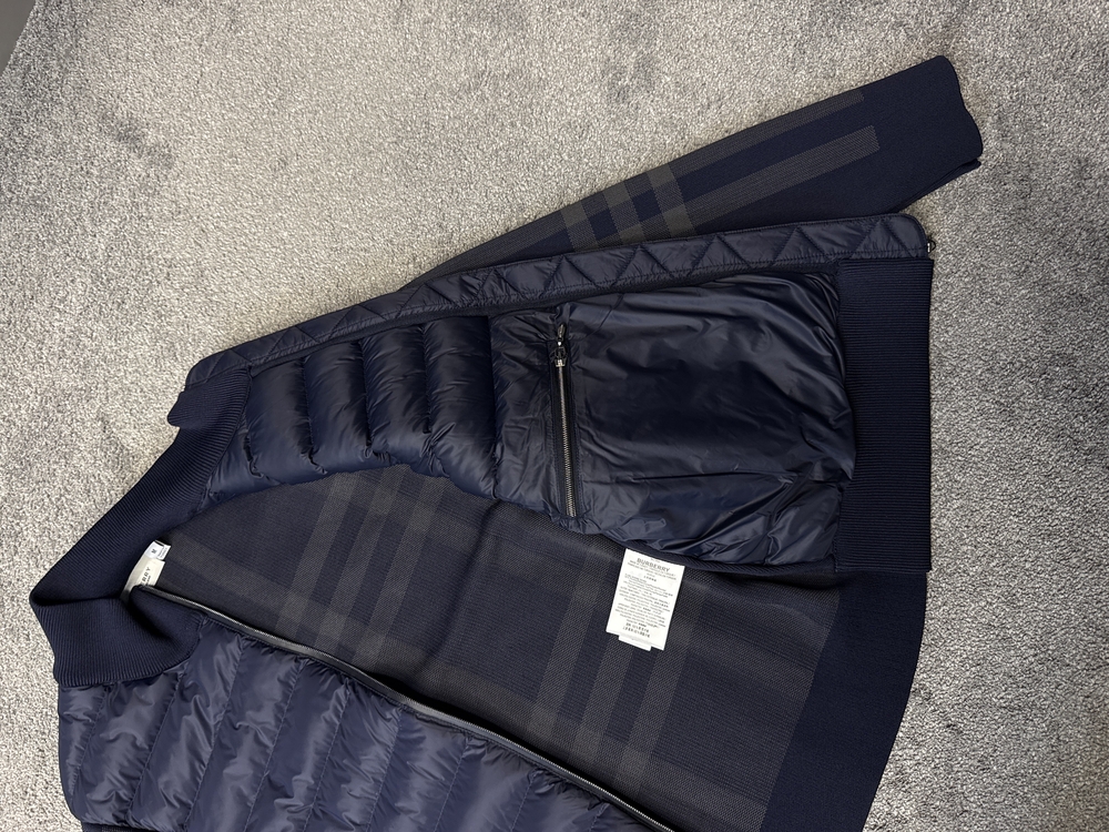 İthal Burberry Ekose Mont 4445 (Lacivert)