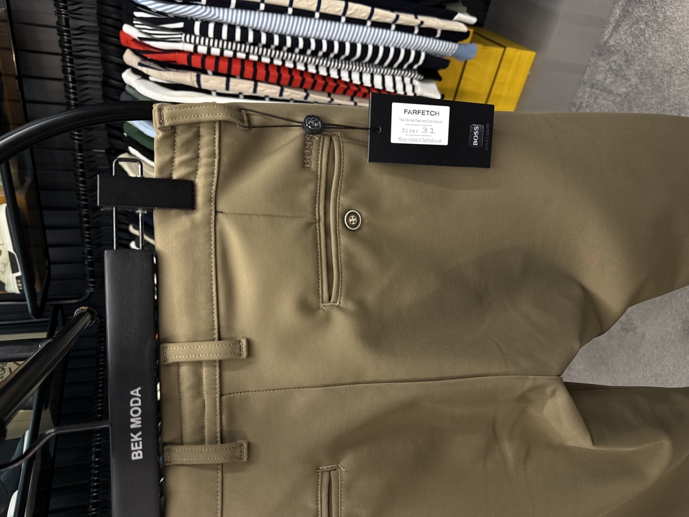 Boss Kışlık Kırışmayan Kumaş Jogger Pantolon (1287-Taba