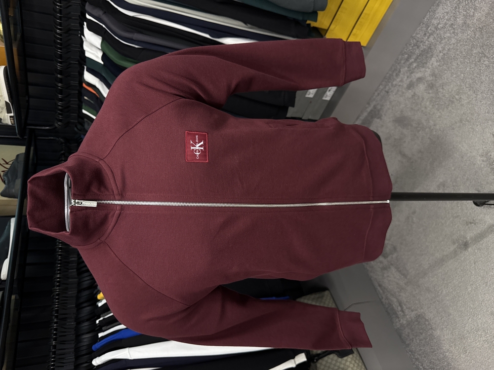 OUTLET ÜRÜNÜ Calvin Klein Uzun Fermuarlı Sweat (2509-Bordo)