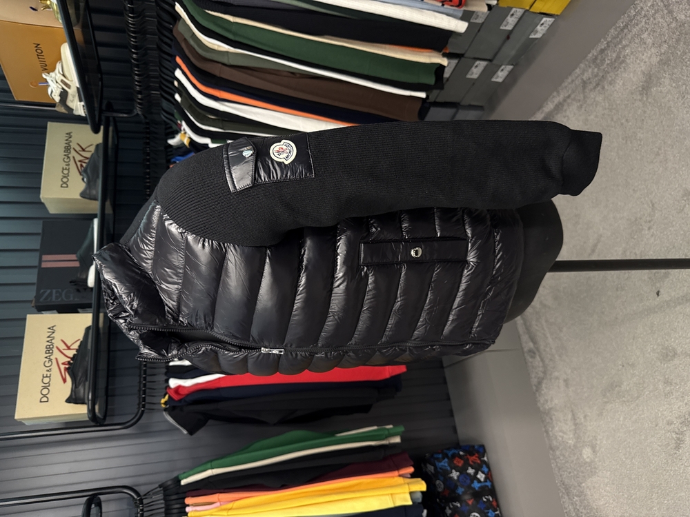 Outlet ürünü İthal Kaz Tüyü Moncler Mont(4760-Siyah)