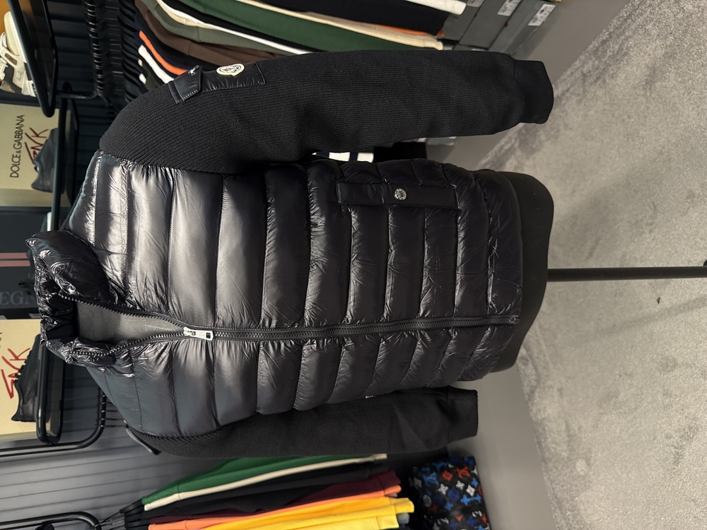 Outlet ürünü İthal Kaz Tüyü Moncler Mont(4760-Siyah)