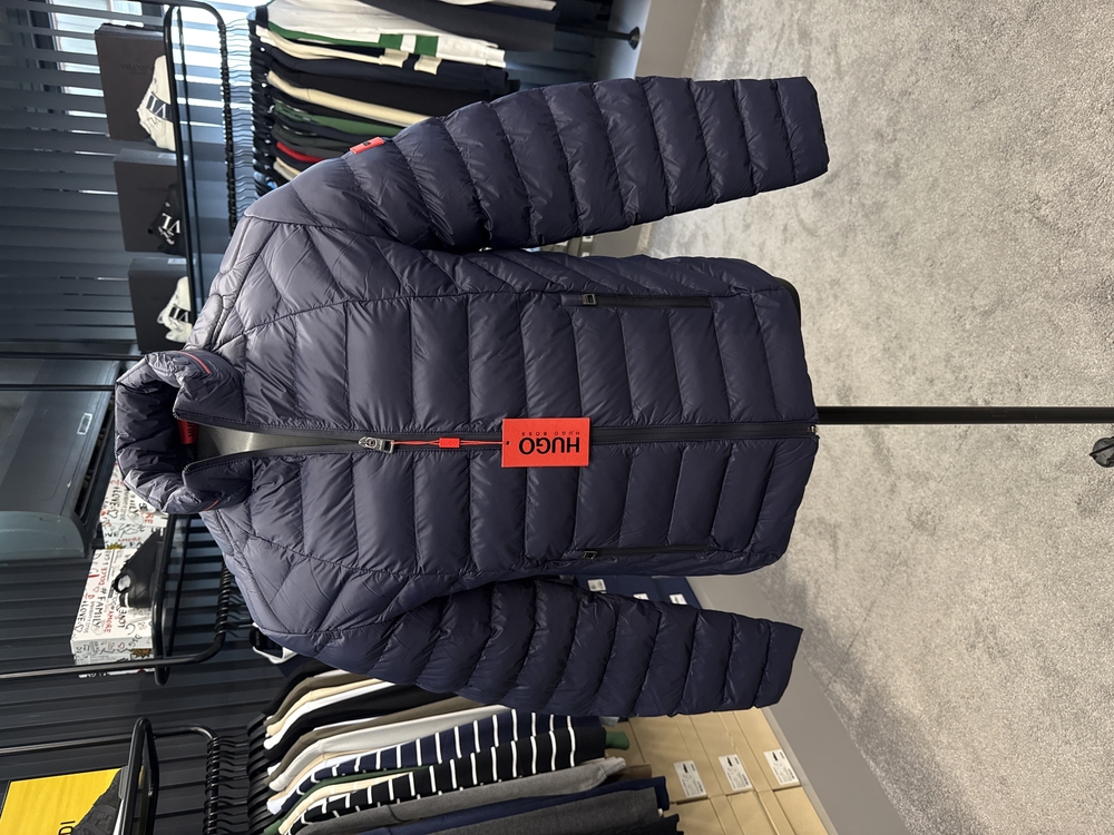 OUTLET ÜRÜNÜ Hugo Kaz Tüylü Şişme Mont (4555-Lacivert)