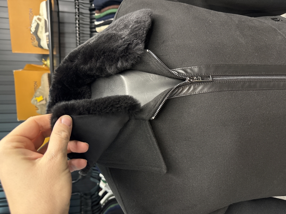 Outlet ürünü İthal Lora Piana Kaşe Mont (6060-Siyah)