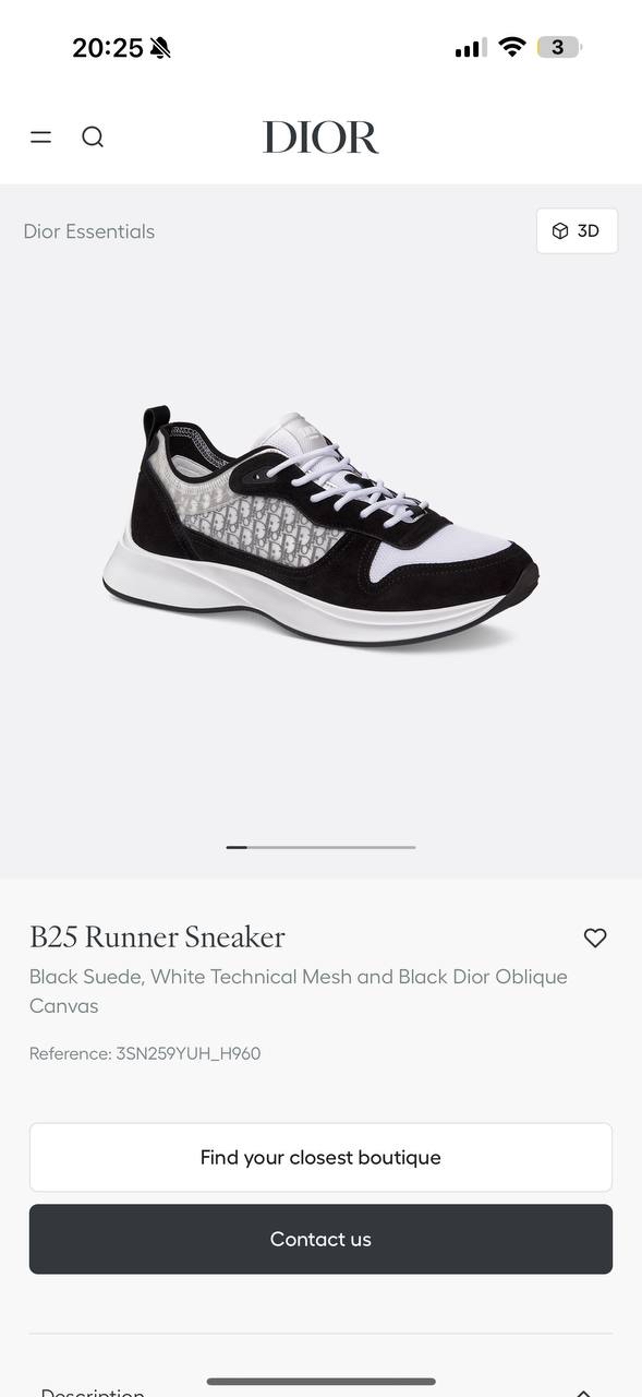 Dıor Sneakers (İTHAL ÜRÜN)
