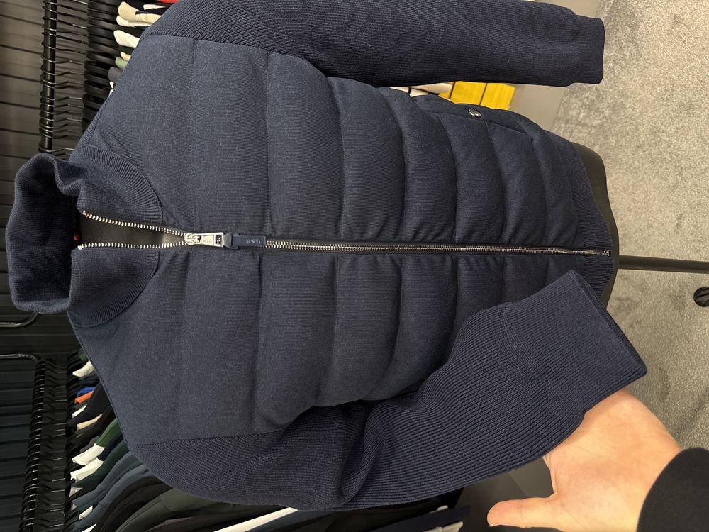 OUTLET ÜRÜNÜ İthal Moncler Kaz Tüyü Triko Mont (4767-Lacivert)