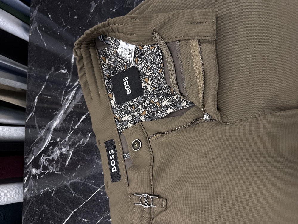 Boss Kışlık Kırışmayan Kumaş Jogger Pantolon (1287-Taba