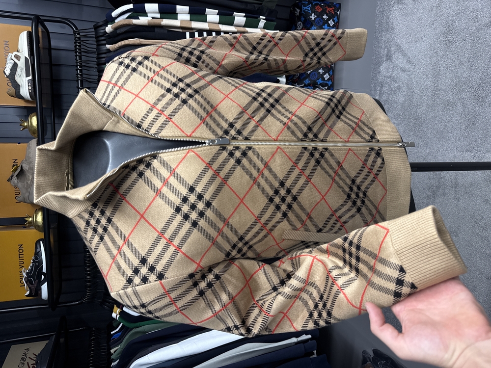 OUTLET ÜRÜNÜ İthal Burberry Çelik Örme Triko (5054-Taba)