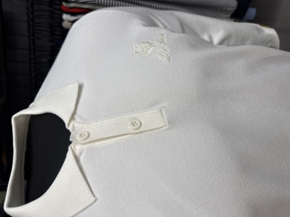 Outlet ürünü İthal Lora Pıana Triko Polo Yaka (M-1-Beyaz)
