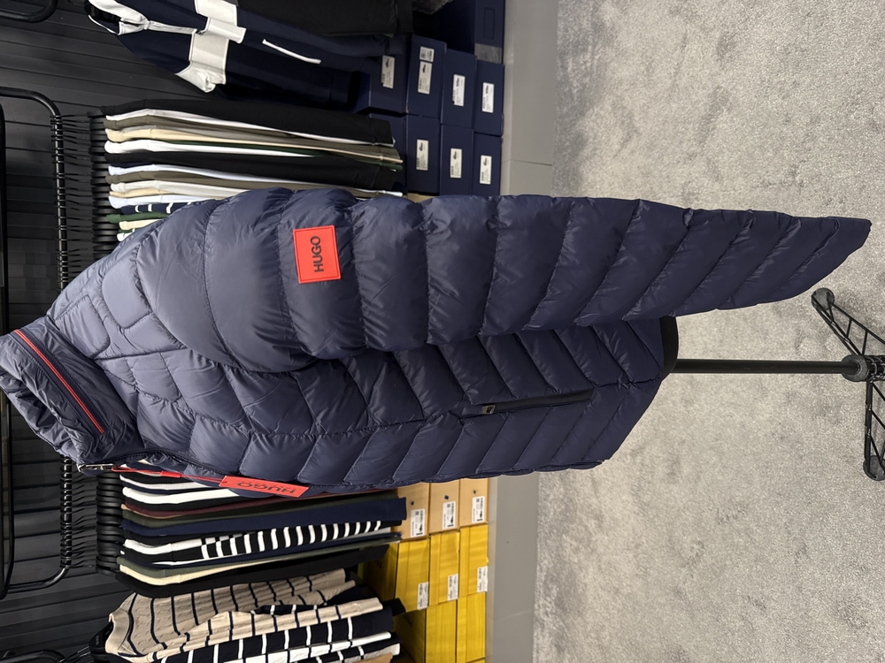 OUTLET ÜRÜNÜ Hugo Kaz Tüylü Şişme Mont (4555-Lacivert)