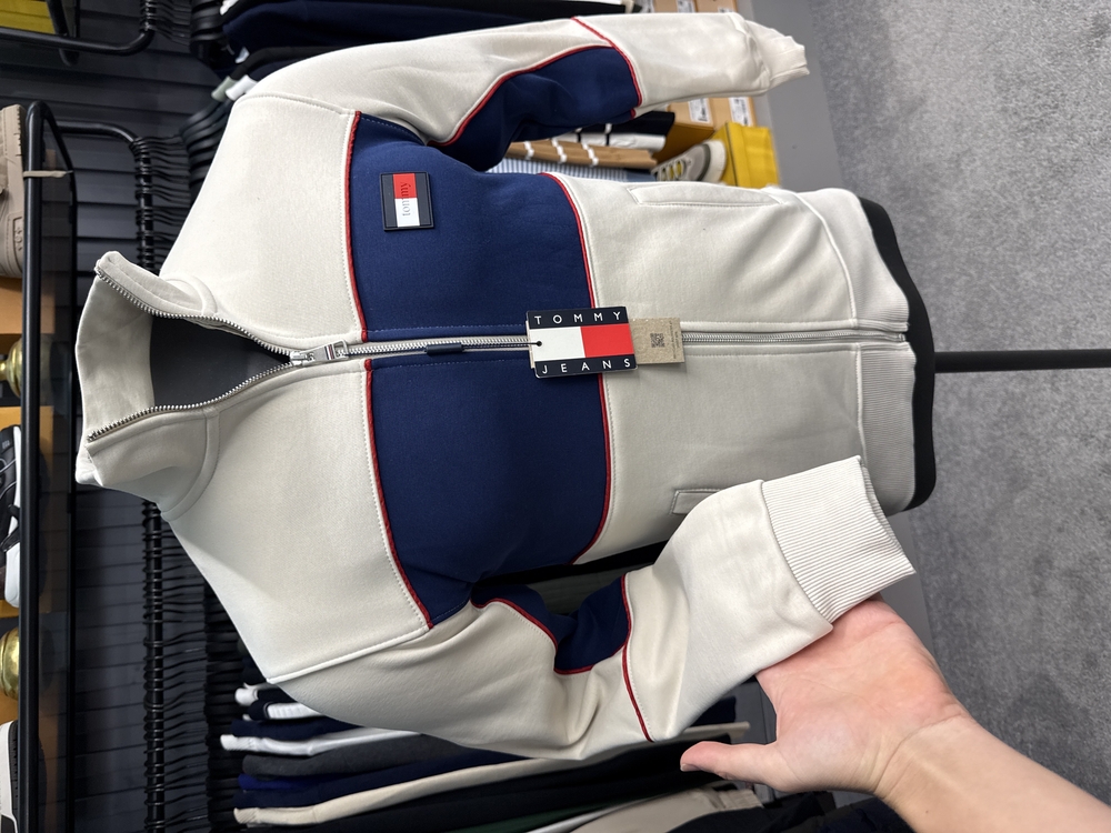 OUTLET ÜRÜNÜ Tommy Hılfıger Uzun Fermuarlı Sweat (444-Bej)