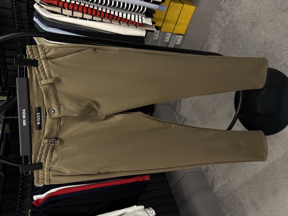 Boss Kışlık Kırışmayan Kumaş Jogger Pantolon (1287-Taba