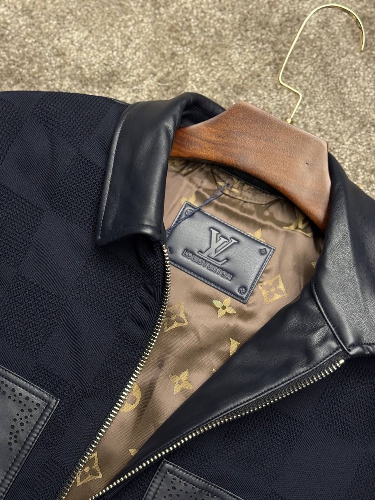 OUTLET ÜRÜNÜ İthal Louis Vuitton Çelik Örme Ceket (4781-Lacivert)