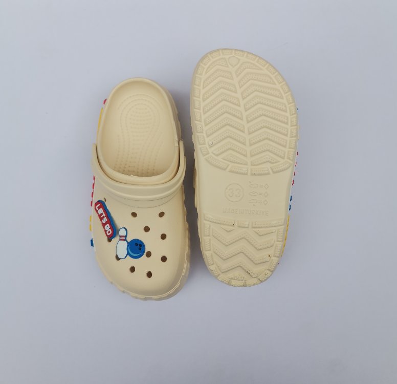Bej Çocuk Sandalet Terlik 