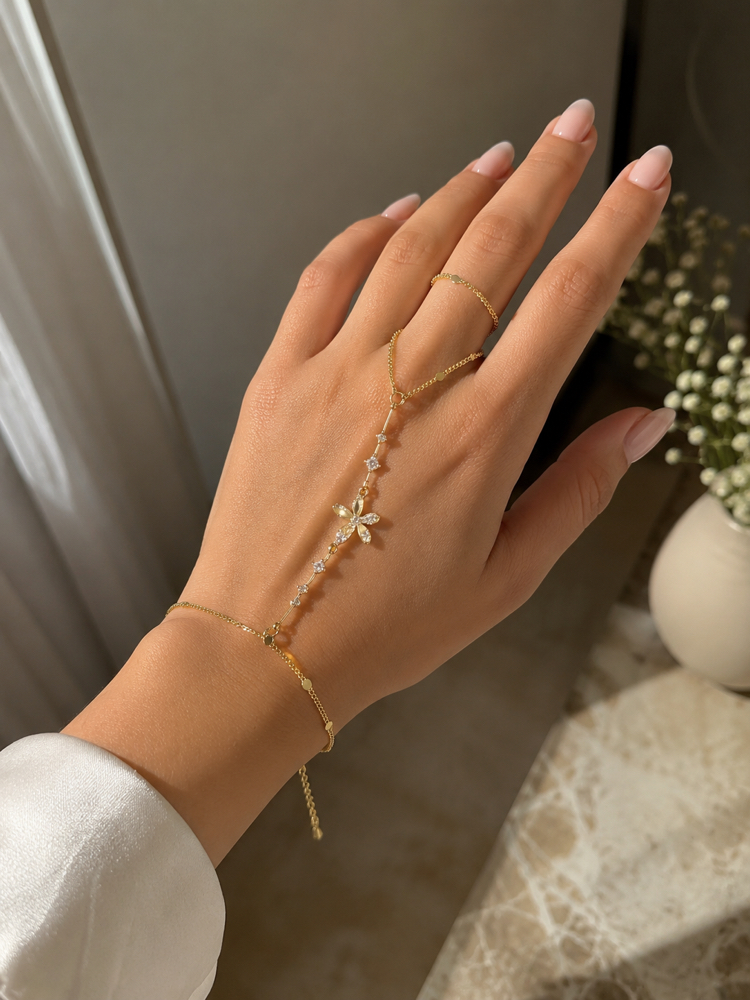 Çelik gold çiçek detaylı şahmeran 