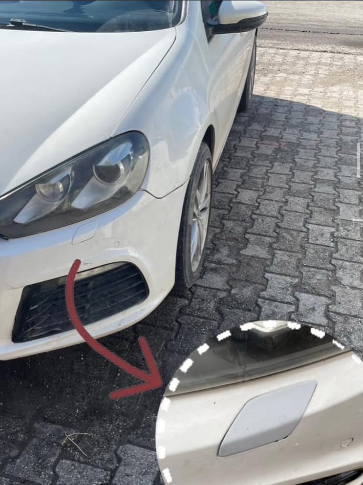 Golf 6 R tampon far yıkama kapağı SOL 5K0955109