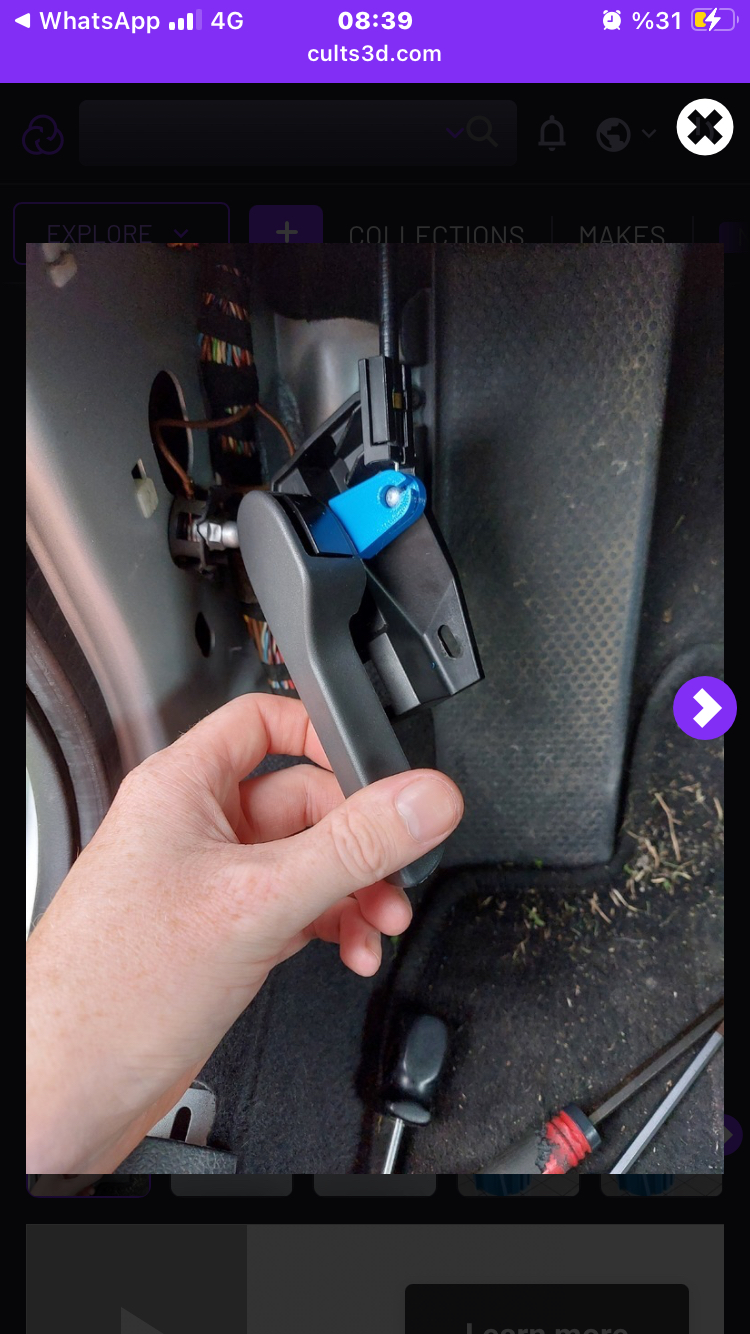 VW GOLF V kaput mandalı iç parça