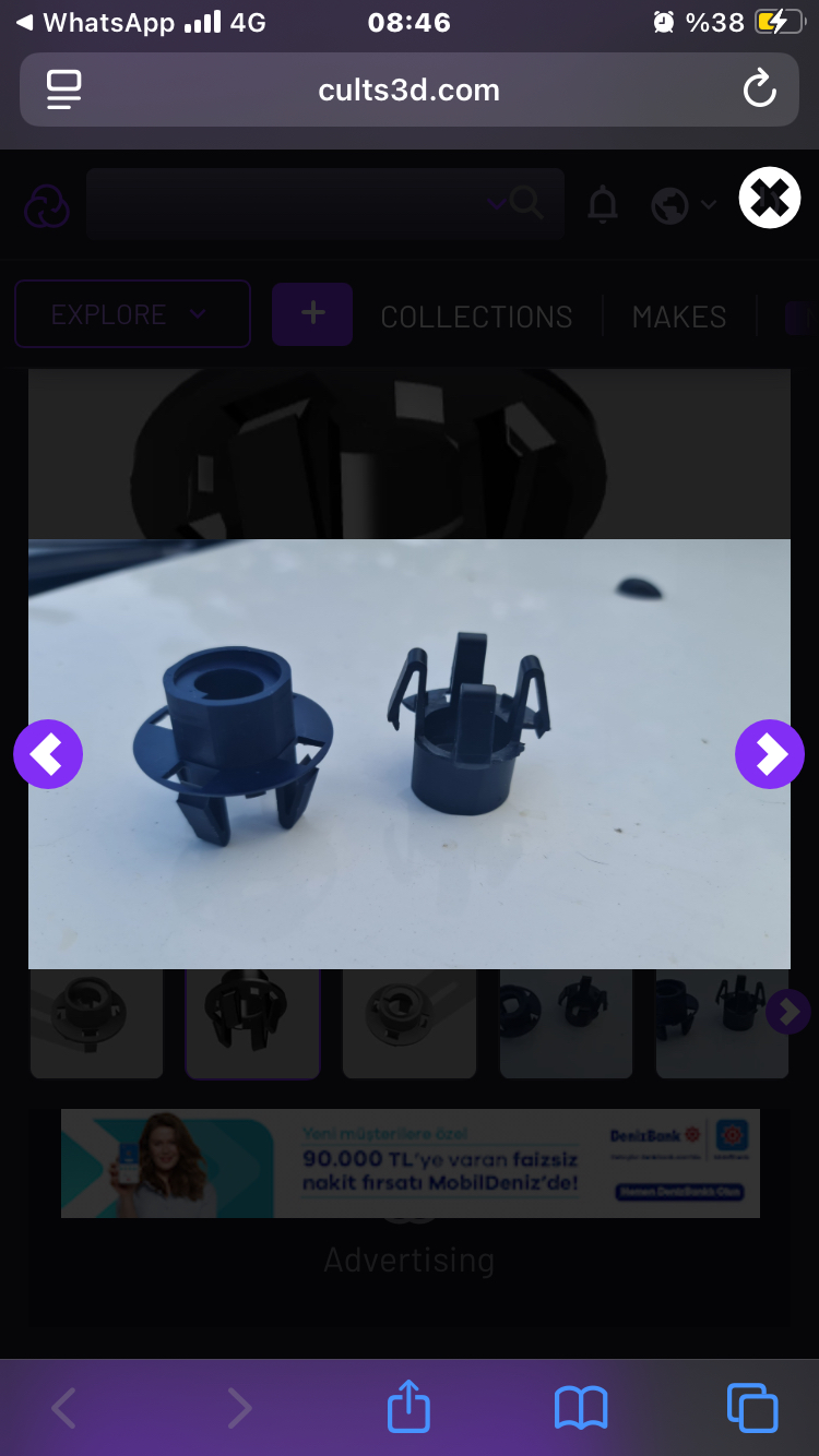 Mercedes kaput tamponu (0019981440)