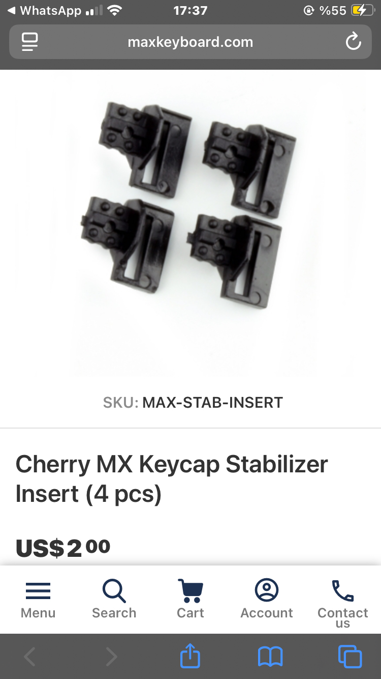 Klavye Sabitleyici Soketi / Keycap stabilizer insert 