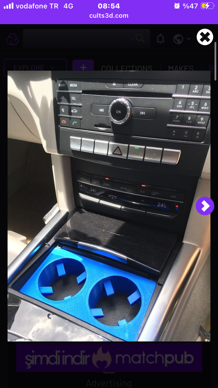 MERCEDES E200 bardaklık