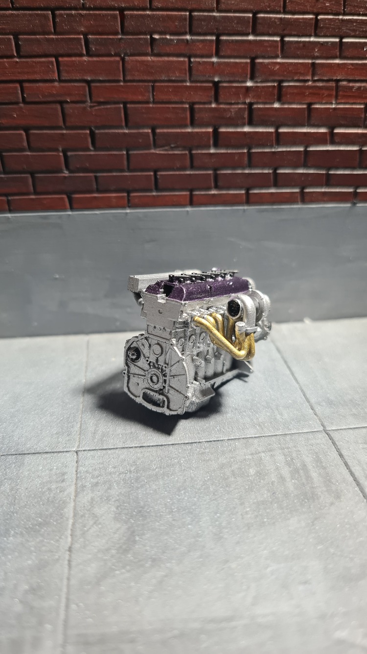 1/24 2JZ GTE Motor 7139 Koyu Orkide