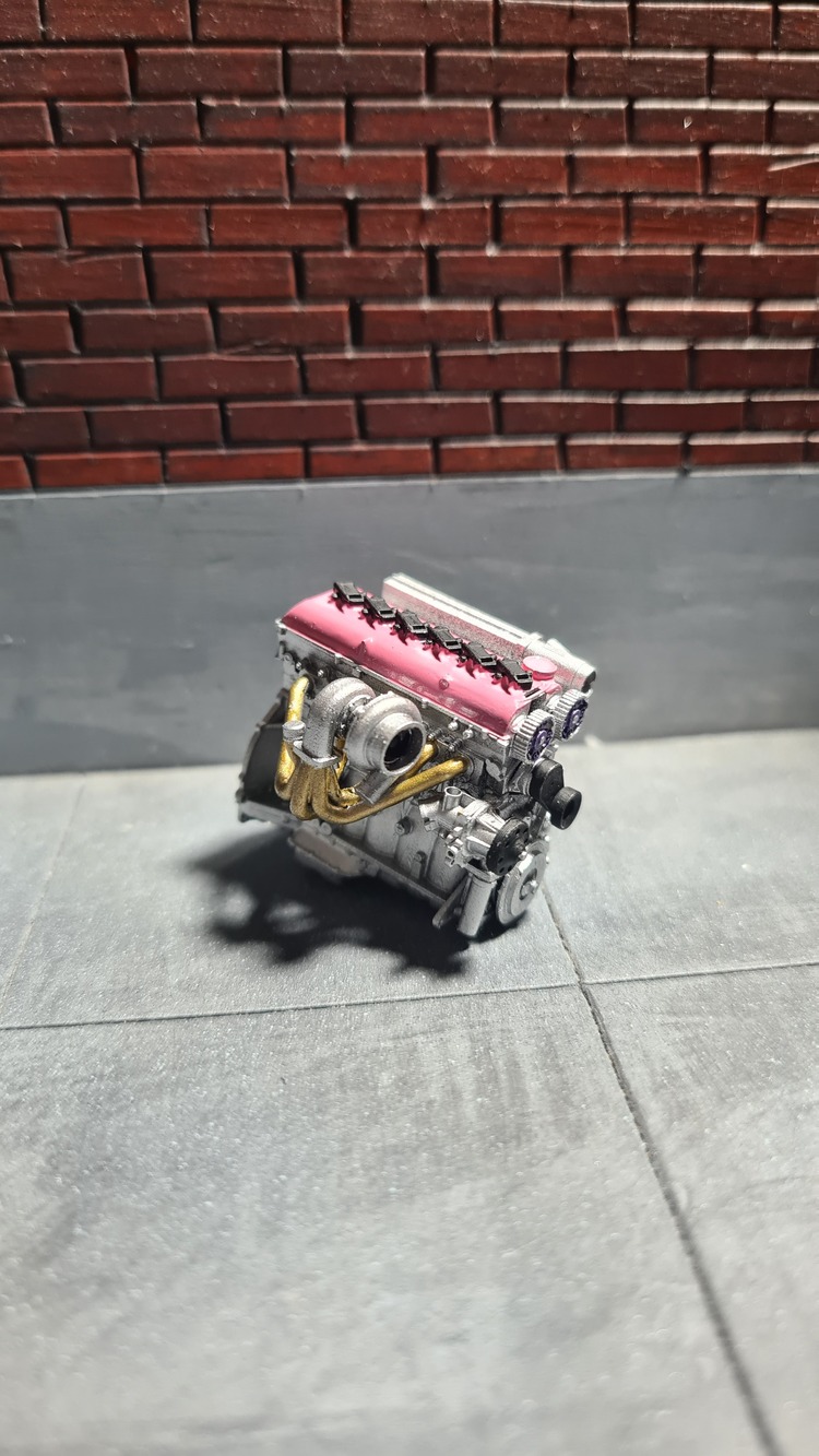 1/24 2JZ GTE Motor H19 Pink
