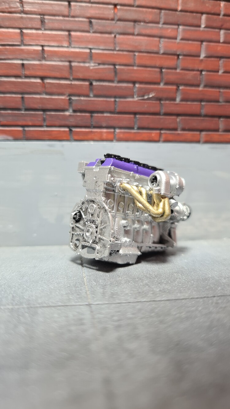 1/24 2JZ GTE Motor X-16 Purple