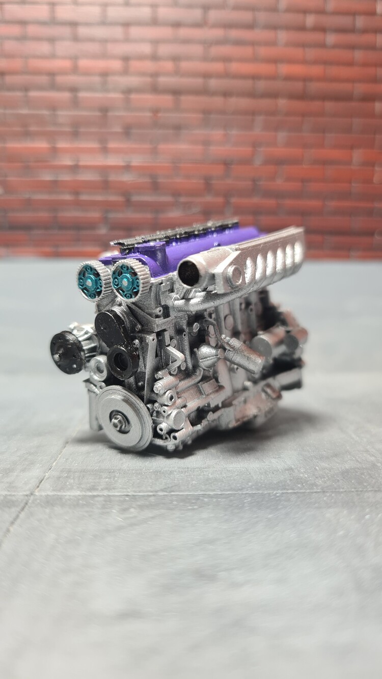1/18 2JZ GTE Motor X-16 Purple
