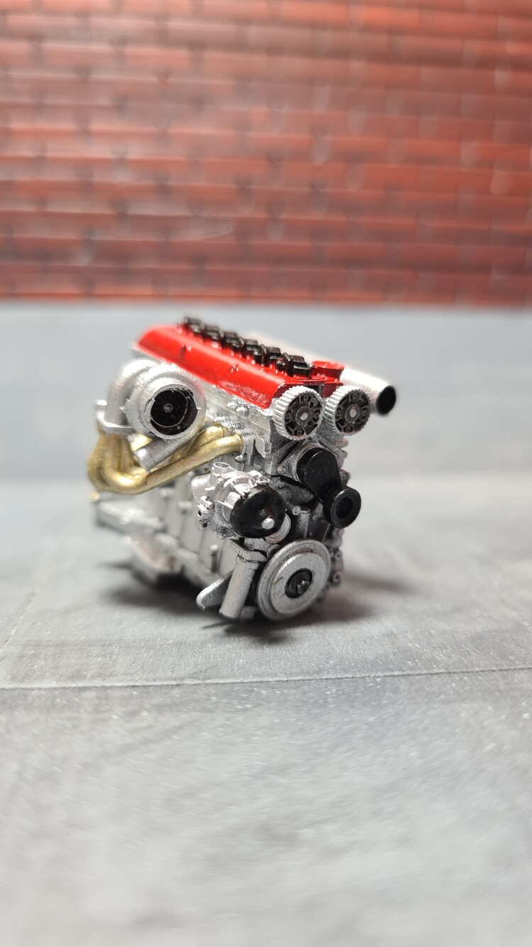 1/24 2JZ GTE Motor X-7 Red