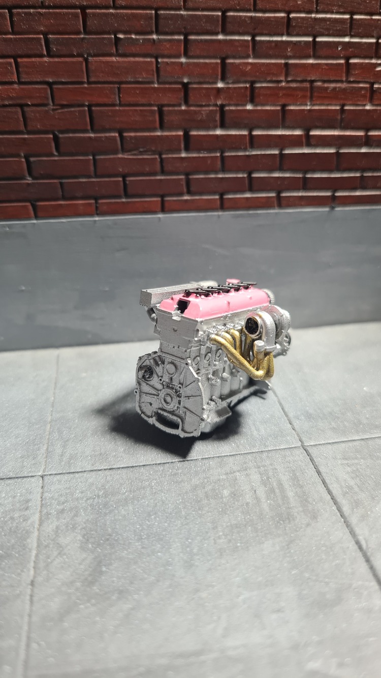 1/24 2JZ GTE Motor H19 Pink