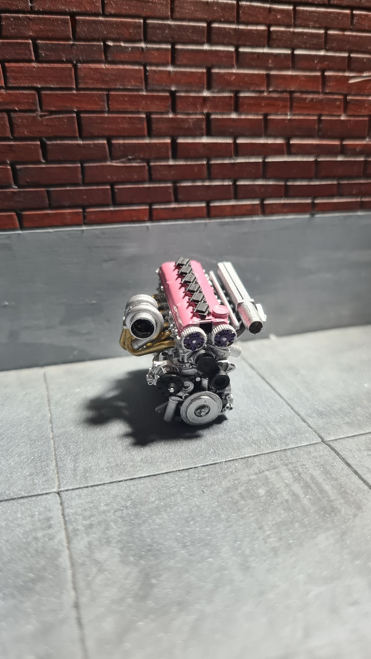 1/24 2JZ GTE Motor H19 Pink