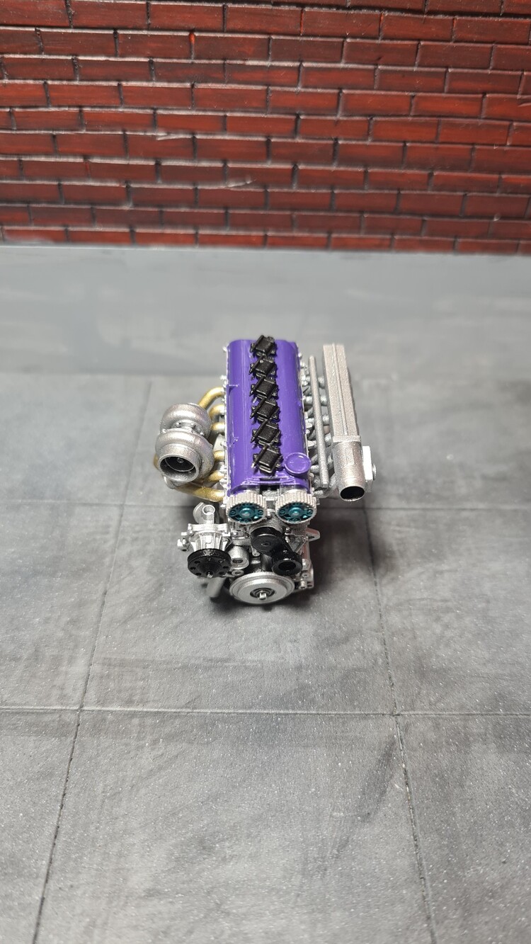 1/18 2JZ GTE Motor X-16 Purple