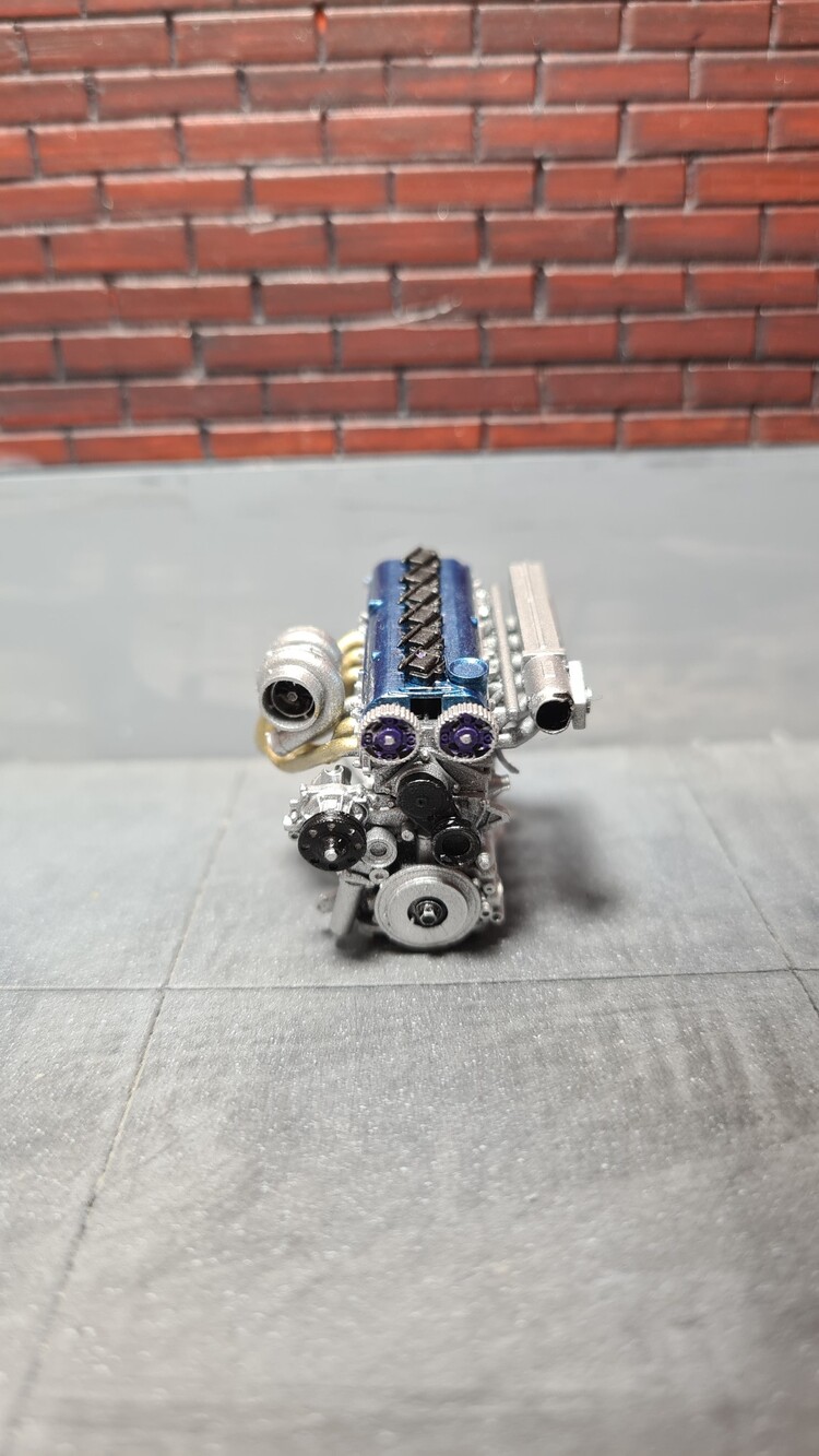 1/24 2JZ GTE Motor X-13 Metallic Blue