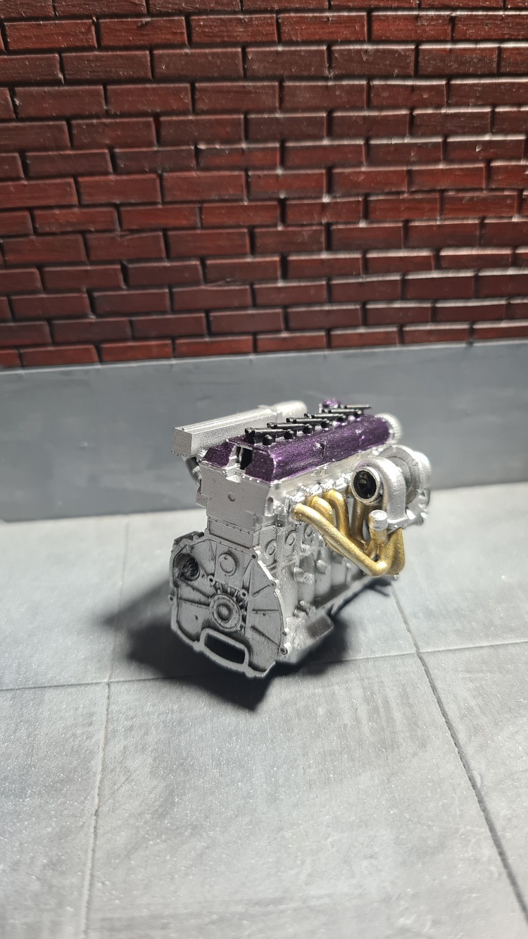 1/18 2JZ GTE Motor 7139 Koyu Orkide (Simli Mor)