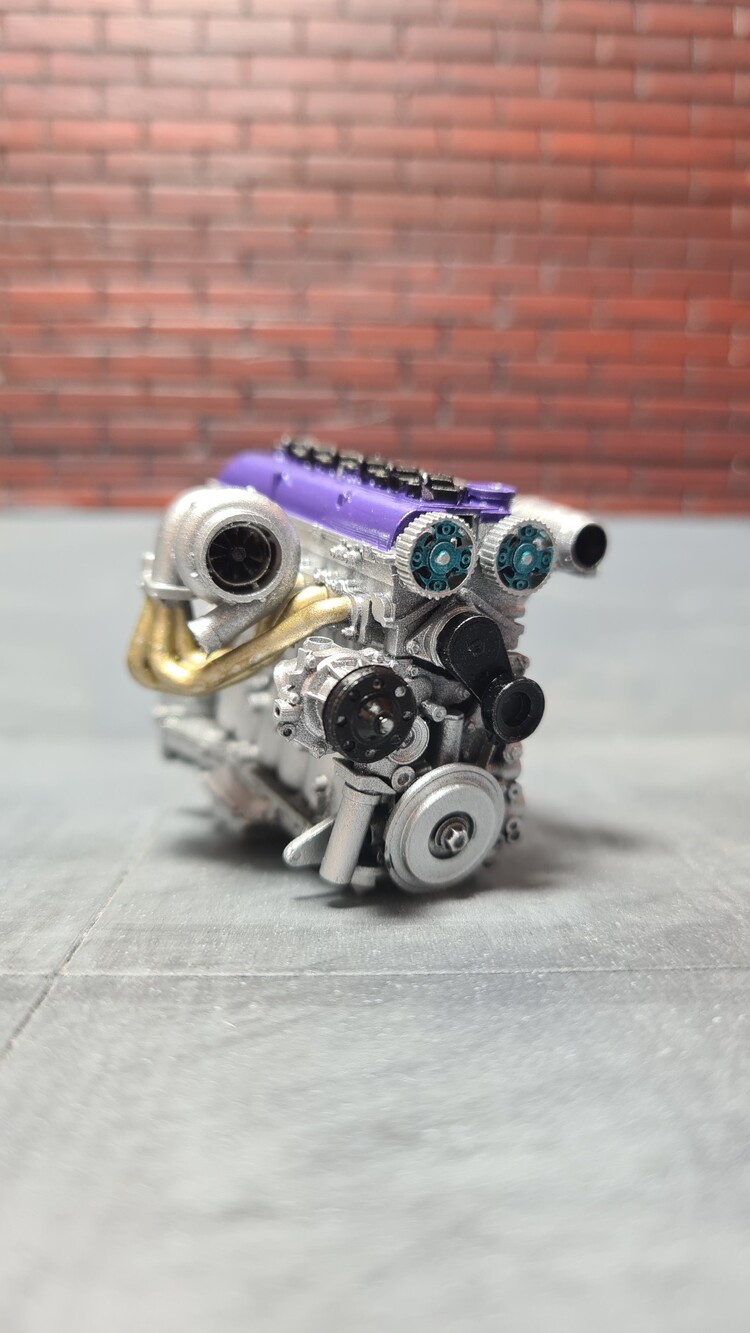 1/18 2JZ GTE Motor X-16 Purple