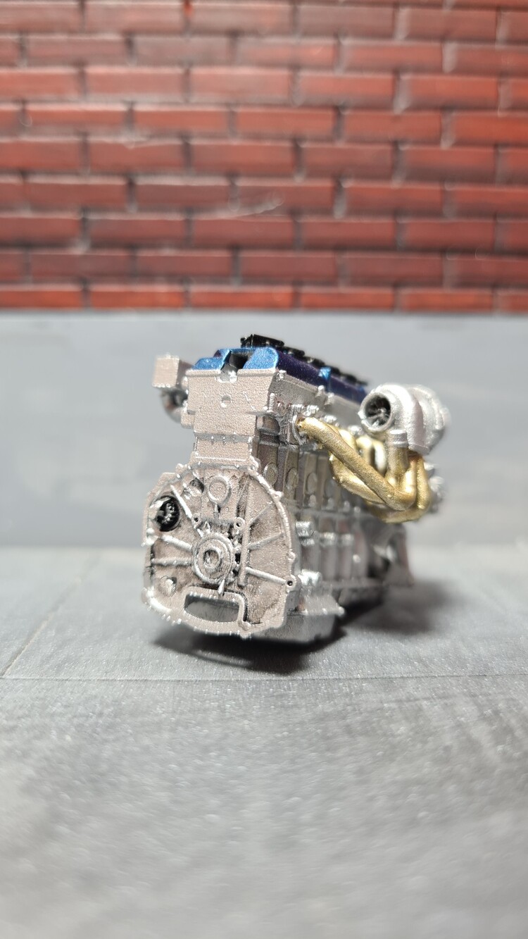 1/24 2JZ GTE Motor X-13 Metallic Blue