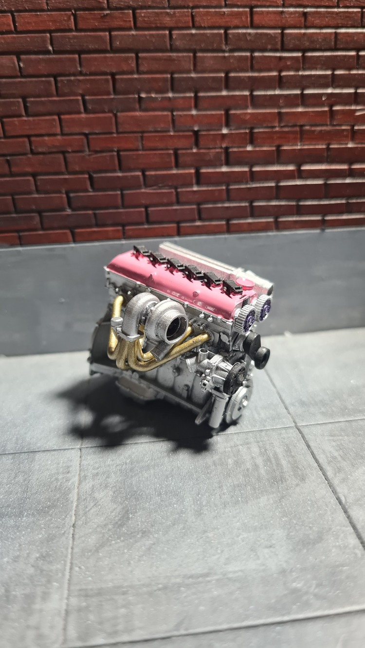 1/18 2JZ GTE Motor H19 Pink