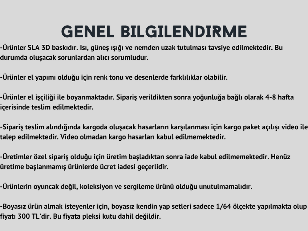 Özel Üretim 1/18