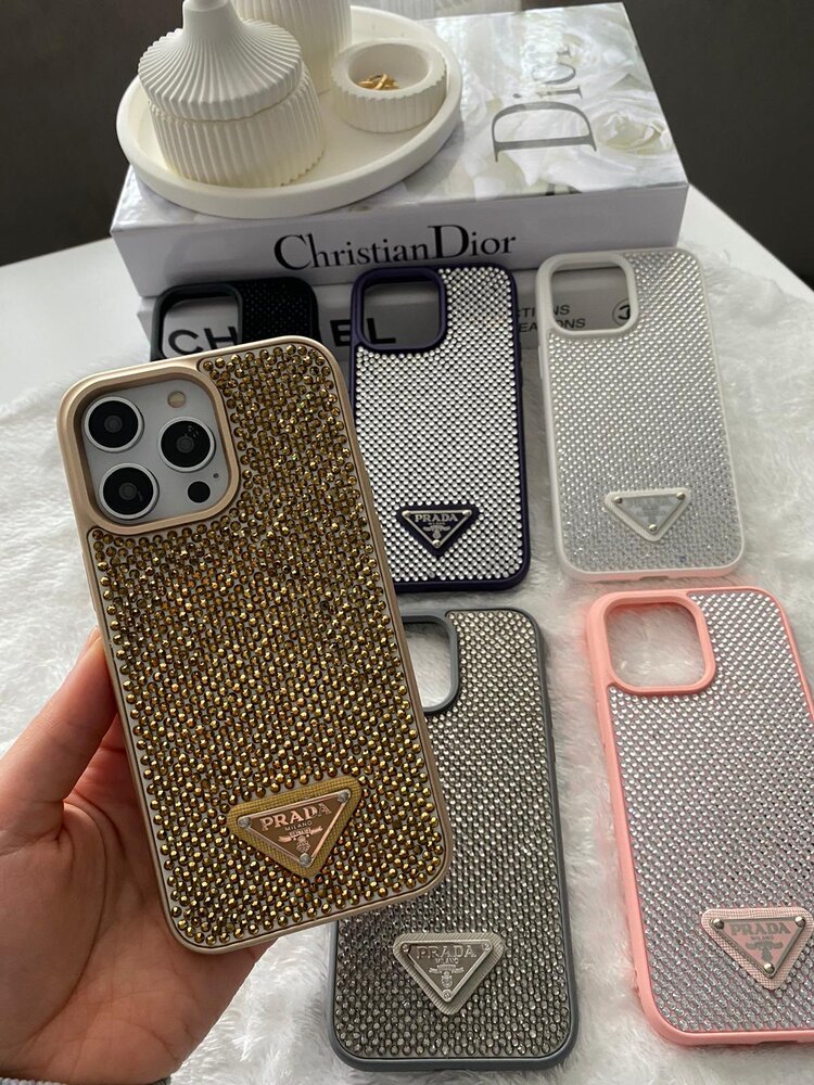 İphone Prada Taşlı Kılıf