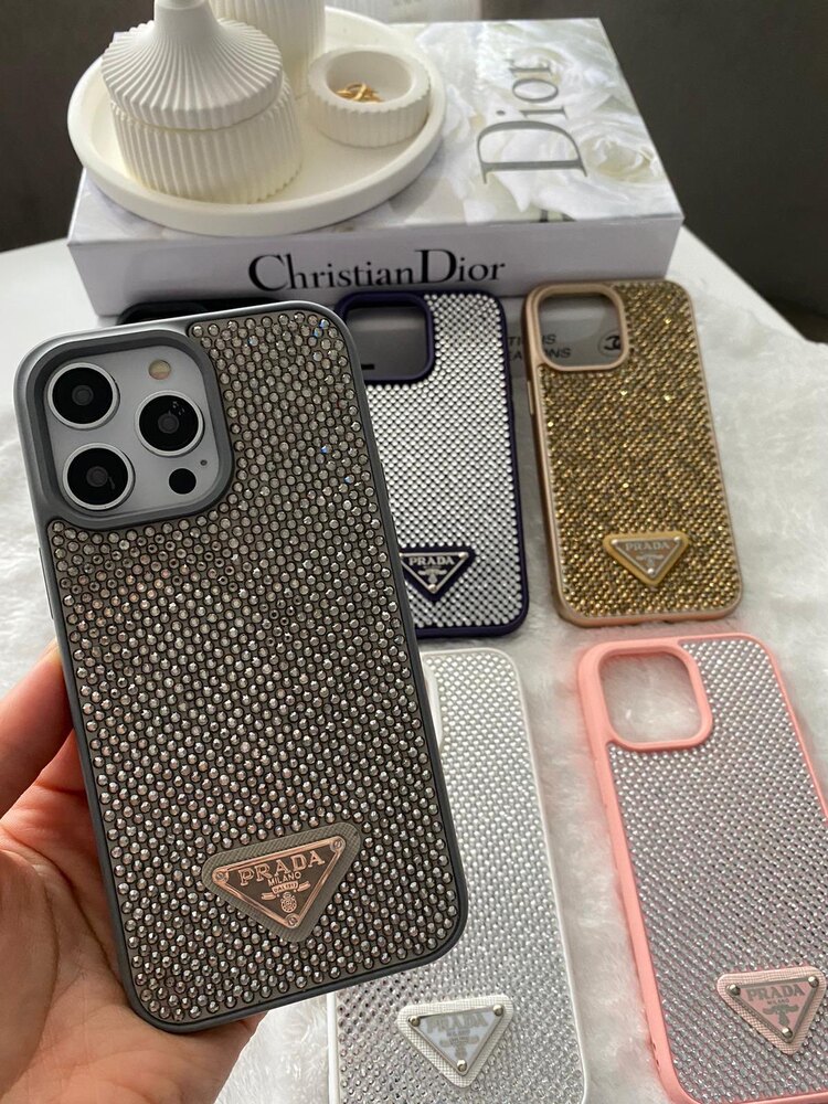İphone Prada Taşlı Kılıf