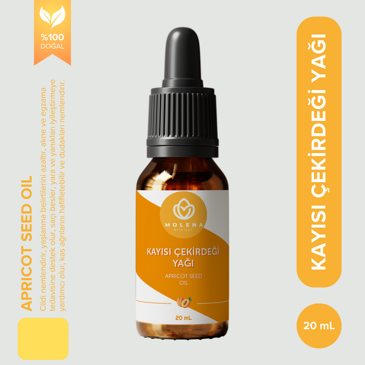 Kayısı Çekirdeği Yağı - 20ml %100 Saf ve Doğal (Apricot Seed Oil)