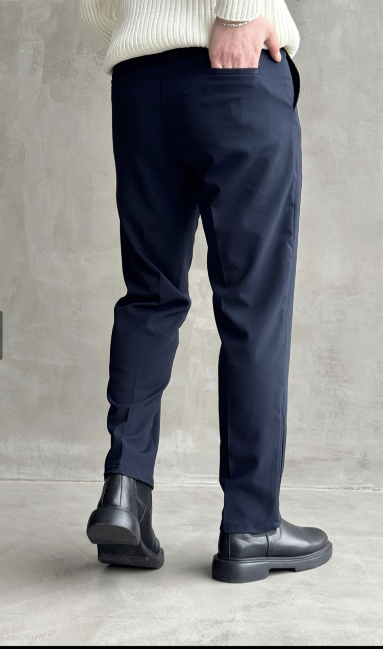 Lacivert Gabardin Özel Dikim Yeni Sezon Kumaş Pantolon 