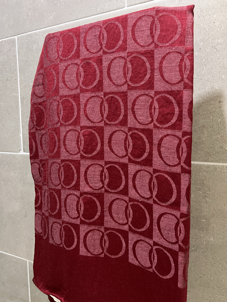 HALKA DESEN BORDO ŞAL
