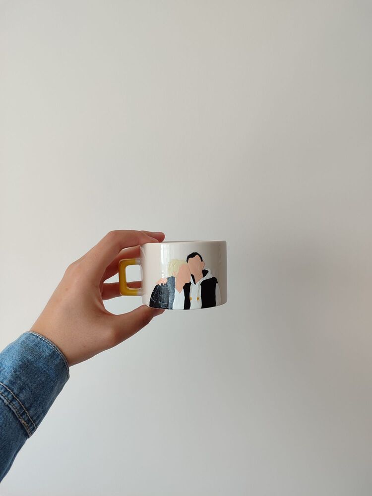 Fotoğraflı kupa (KREM SARI KULPLU) 