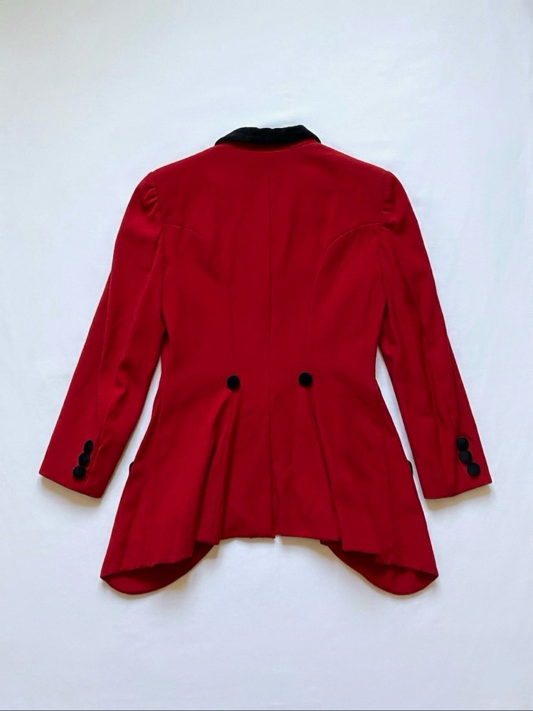 Vintage Moschino Wool Red Blazer Jacket