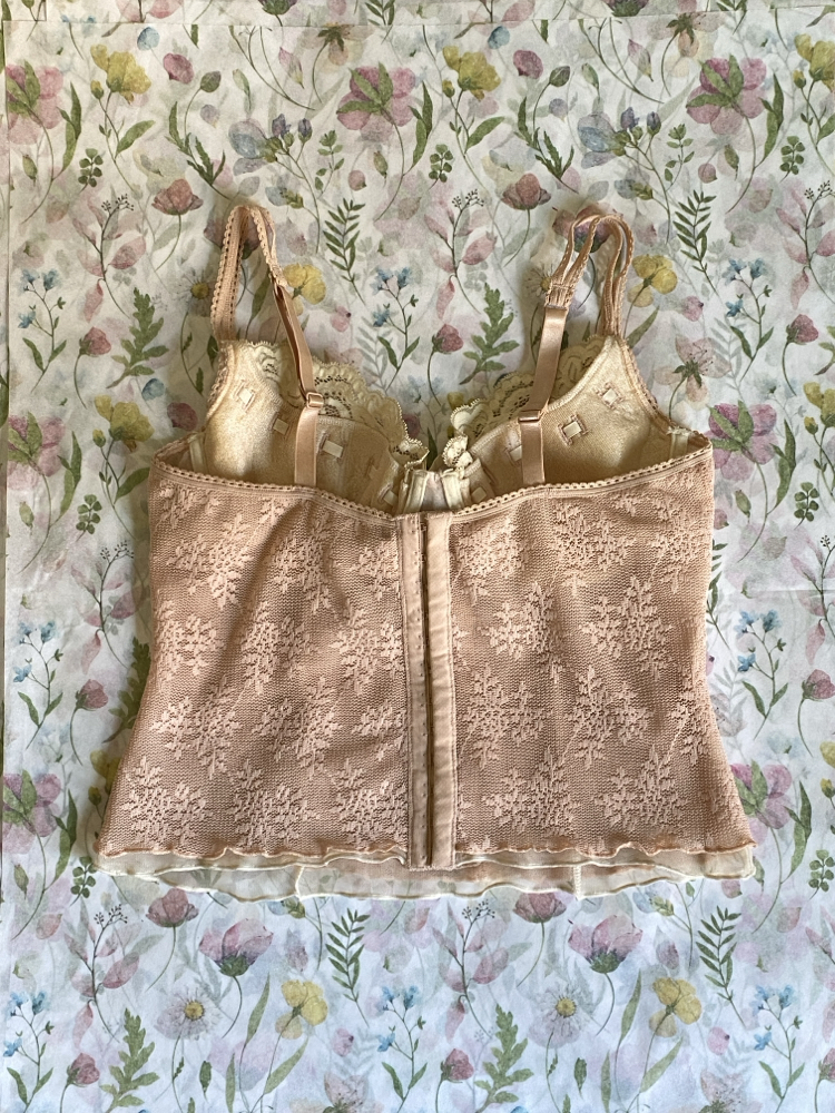 Vintage Rampage Lace Soft Pink Bustier