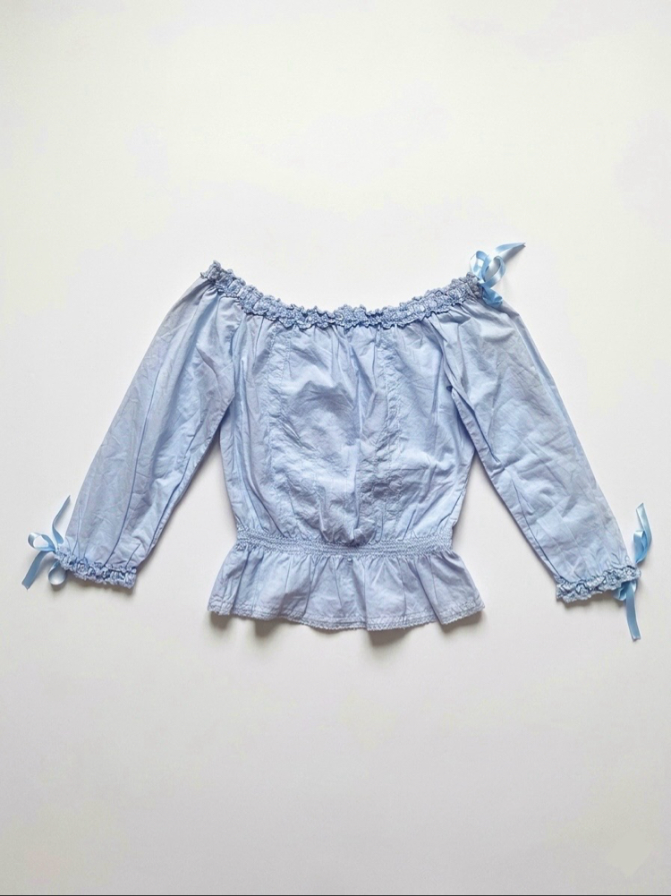 Vintage Moschino Baby Blue Blouse
