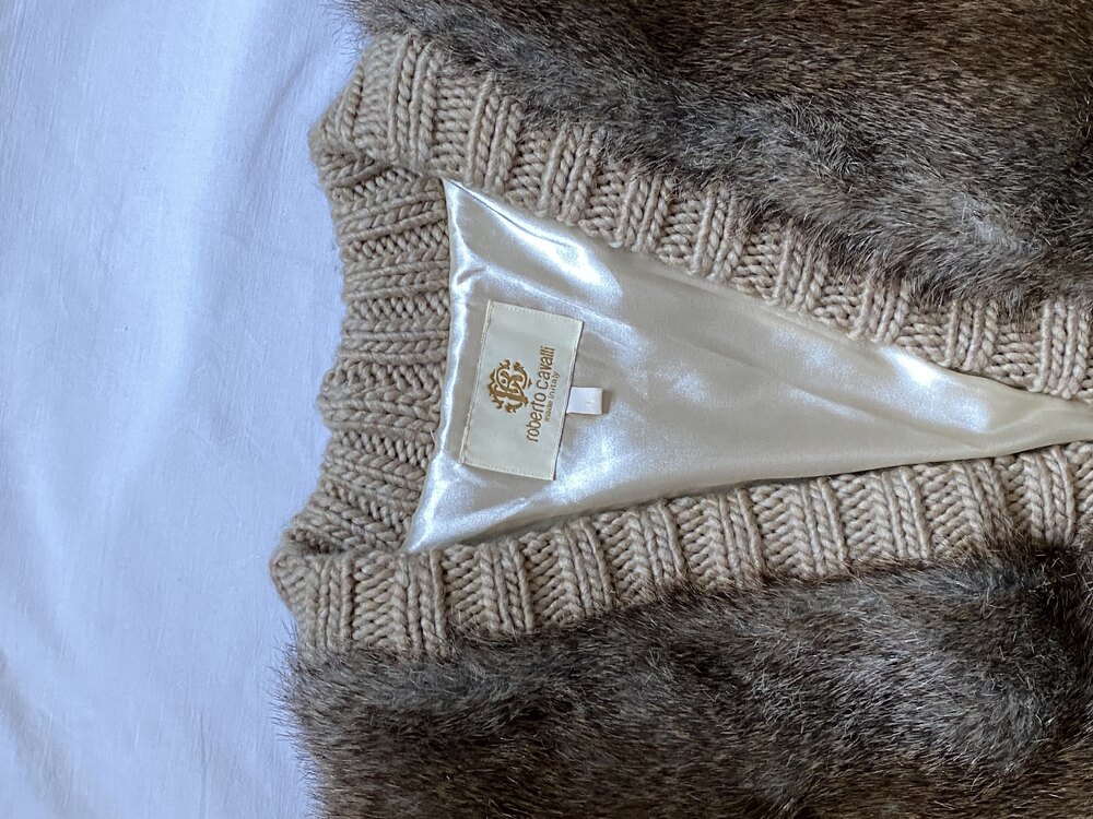 Vintage ‘99/00s Roberto Cavalli Fur Cardigan Jacket *RARE