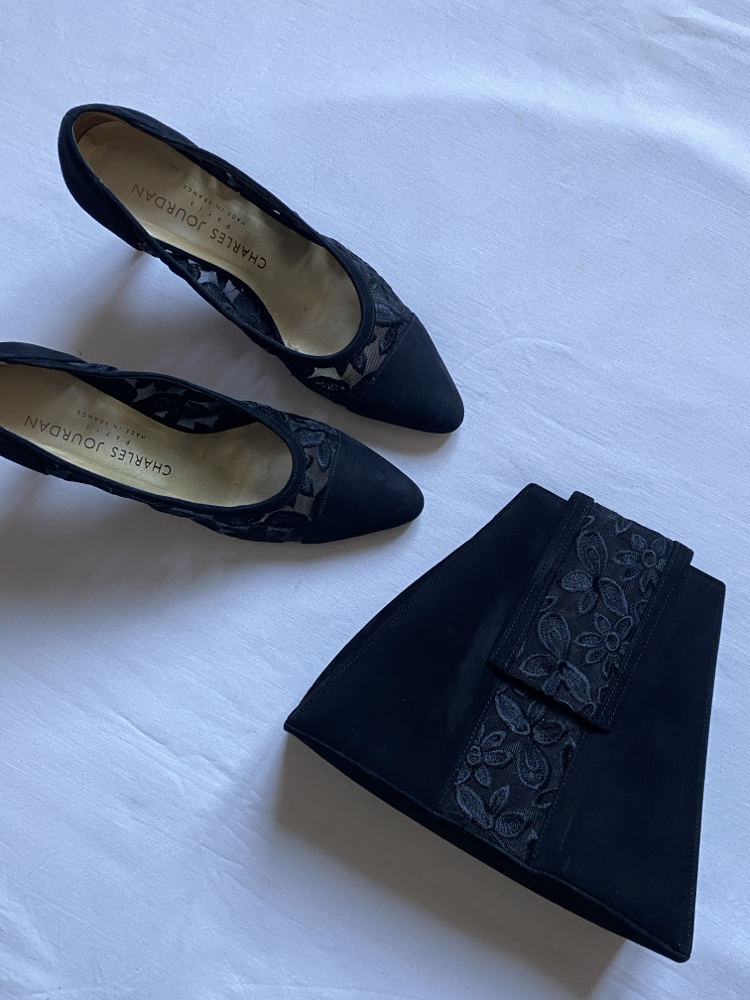 Vintage Charles Jourdan Heels & Bag Set